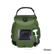 Load image into Gallery viewer, 20L Outdoor Water Bags Camping Hiking Solar Shower Bag Heating Camping Shower Climbing Hydration Bag Hose Switchable Shower Head