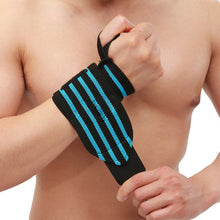 Load image into Gallery viewer, 2Pcs Wrist Wrap Weight Lifting Gym Cross Training Fitness Sports Padded Thumb Brace Strap Power Hand Wraps Support Bar Wristband
