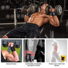 Load image into Gallery viewer, 2Pcs Wrist Wrap Weight Lifting Gym Cross Training Fitness Sports Padded Thumb Brace Strap Power Hand Wraps Support Bar Wristband