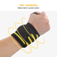 Load image into Gallery viewer, 2Pcs Wrist Wrap Weight Lifting Gym Cross Training Fitness Sports Padded Thumb Brace Strap Power Hand Wraps Support Bar Wristband