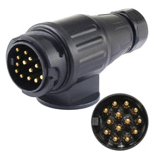 Load image into Gallery viewer, 12V 13 Pin Trailer Plug 13 Pole Electrical Caravan Wiring Connector Towing Bar Socket Adapter Car Truck RV Accessories