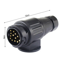 Load image into Gallery viewer, 12V 13 Pin Trailer Plug 13 Pole Electrical Caravan Wiring Connector Towing Bar Socket Adapter Car Truck RV Accessories