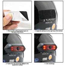 Load image into Gallery viewer, 4 Led Helmet Rechargeable Motorcycle Bicycle Taillight Warning Light High Bright Flashing Waterproof with 3 Modes USB Light