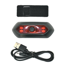 Load image into Gallery viewer, 4 Led Helmet Rechargeable Motorcycle Bicycle Taillight Warning Light High Bright Flashing Waterproof with 3 Modes USB Light
