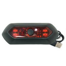 Load image into Gallery viewer, 4 Led Helmet Rechargeable Motorcycle Bicycle Taillight Warning Light High Bright Flashing Waterproof with 3 Modes USB Light