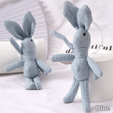 Load image into Gallery viewer, Rabbit Plush Animal Stuffed Dress Rabbit Key Chain Kid's Party Plush Toy Bouquet Plush Dolls Gifts Birthday Wedding Party Decor
