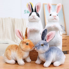 Load image into Gallery viewer, Realistic Cute White Plush Rabbits Lifelike Animal Photo Props Bunny Simulation Rabbit Toy Model Birthday Gift
