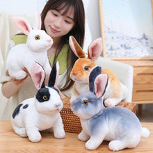 Load image into Gallery viewer, Realistic Cute White Plush Rabbits Lifelike Animal Photo Props Bunny Simulation Rabbit Toy Model Birthday Gift