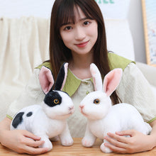 Load image into Gallery viewer, Realistic Cute White Plush Rabbits Lifelike Animal Photo Props Bunny Simulation Rabbit Toy Model Birthday Gift