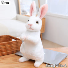 Load image into Gallery viewer, Realistic Cute White Plush Rabbits Lifelike Animal Photo Props Bunny Simulation Rabbit Toy Model Birthday Gift