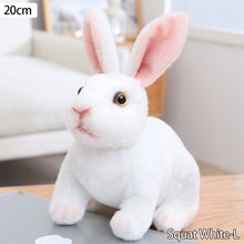 Load image into Gallery viewer, Realistic Cute White Plush Rabbits Lifelike Animal Photo Props Bunny Simulation Rabbit Toy Model Birthday Gift