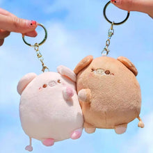 Load image into Gallery viewer, Pair of Magneticed Couple Pig Plush Keychain Cute Creative Plush Kawaii Magneted Backpack Pendant Toy Girl Holiday Gift