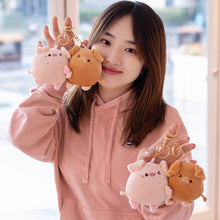 Load image into Gallery viewer, Pair of Magneticed Couple Pig Plush Keychain Cute Creative Plush Kawaii Magneted Backpack Pendant Toy Girl Holiday Gift