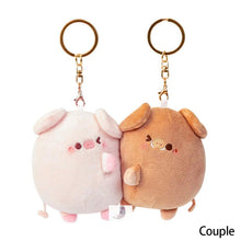 Load image into Gallery viewer, Pair of Magneticed Couple Pig Plush Keychain Cute Creative Plush Kawaii Magneted Backpack Pendant Toy Girl Holiday Gift