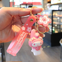 Load image into Gallery viewer, Cute Sanrio Hello Kitty Keychain Kawaii Cartoon My Melody Kuromi Cinnamoroll Plush Key Ring Bags Pendant Ornaments Jewelry Gifts