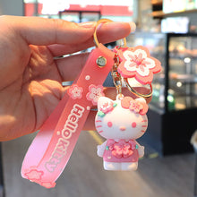 Load image into Gallery viewer, Cute Sanrio Hello Kitty Keychain Kawaii Cartoon My Melody Kuromi Cinnamoroll Plush Key Ring Bags Pendant Ornaments Jewelry Gifts
