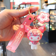 Load image into Gallery viewer, Cute Sanrio Hello Kitty Keychain Kawaii Cartoon My Melody Kuromi Cinnamoroll Plush Key Ring Bags Pendant Ornaments Jewelry Gifts