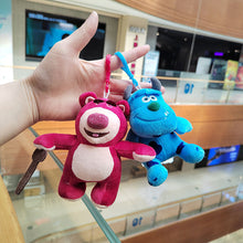 Load image into Gallery viewer, Plush Strawberry Bear Doll Handbag Pendant Bag Doll Couple Doll Keychain Plush Toy Gift Plush Key Ring Bags Pendant Ornaments