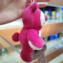 Load image into Gallery viewer, Plush Strawberry Bear Doll Handbag Pendant Bag Doll Couple Doll Keychain Plush Toy Gift Plush Key Ring Bags Pendant Ornaments