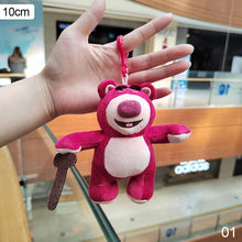 Load image into Gallery viewer, Plush Strawberry Bear Doll Handbag Pendant Bag Doll Couple Doll Keychain Plush Toy Gift Plush Key Ring Bags Pendant Ornaments