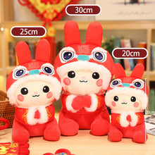 Load image into Gallery viewer, 2023 New Year Tang Suit Chinese Style Rabbit Plush Toy Soft Lucky Bunny Stuffed Doll Mascot Collection Christmas Gift