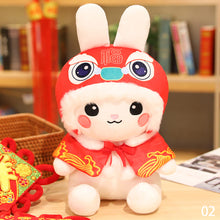 Load image into Gallery viewer, 2023 New Year Tang Suit Chinese Style Rabbit Plush Toy Soft Lucky Bunny Stuffed Doll Mascot Collection Christmas Gift