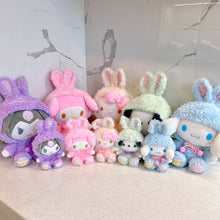 Load image into Gallery viewer, Plush Toy Sanrio Easter Change Rabbit Kulomi Melody Laurel Dog Plush Doll Pendant Doll Decoration Birthday Wedding Gifts