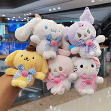 Load image into Gallery viewer, Plush Toy Sanrio Kulomi Melody Laurel Dog Plush Doll Keychain Pendant Doll Decoration Birthday Wedding Gifts Key Ring