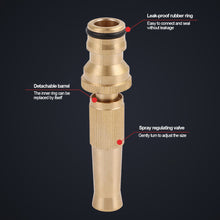 Load image into Gallery viewer, 2Pcs Car High Pressure Water Spray Gun Spray Nozzle Washing Machine Nozzle with Quick-connect Connector Metal Brass Lawn Garden Hose Pipe