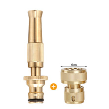 Load image into Gallery viewer, 2Pcs Car High Pressure Water Spray Gun Spray Nozzle Washing Machine Nozzle with Quick-connect Connector Metal Brass Lawn Garden Hose Pipe