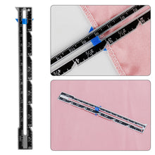 Load image into Gallery viewer, Sliding Gauge Sewing Measuring Tool Aluminum Quilting Ruler Hemming Measuring with Sliding Marker for Knitting Crafting Sewing Beginner