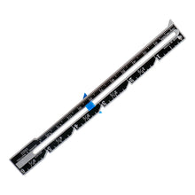 Load image into Gallery viewer, Sliding Gauge Sewing Measuring Tool Aluminum Quilting Ruler Hemming Measuring with Sliding Marker for Knitting Crafting Sewing Beginner