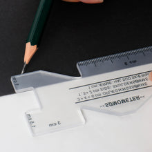 Load image into Gallery viewer, Precision Seam Measuring Gauge Fabric Marker Metal Quilting Tailor Ruler Template Sewing Ruler for DIY Patchwork Craft Accessories