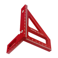 Load image into Gallery viewer, Woodworking Square Protractor 45° 90° Miter Aluminum Alloy Triangle Ruler High Precision Layout Measuring Tool for Engineer Carpenter