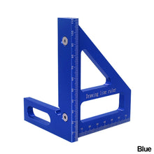 Load image into Gallery viewer, Woodworking Square Protractor 45° 90° Miter Aluminum Alloy Triangle Ruler High Precision Layout Measuring Tool for Engineer Carpenter