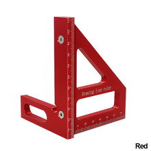 Load image into Gallery viewer, Woodworking Square Protractor 45° 90° Miter Aluminum Alloy Triangle Ruler High Precision Layout Measuring Tool for Engineer Carpenter