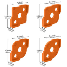 Load image into Gallery viewer, 4PCS Woodworking Router Corner Radius Templates Jig R5 to R40 ABS R Angle Routing Curved Corner Milling Circular Radian High Hardness Tool