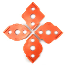Load image into Gallery viewer, 4PCS Woodworking Router Corner Radius Templates Jig R5 to R40 ABS R Angle Routing Curved Corner Milling Circular Radian High Hardness Tool