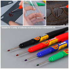 Load image into Gallery viewer, 20/30mm Long Head Marker Multi-purpose Woodworking Decoration Deep Hole Marker Pen Red/Black/Blue/Green Ink