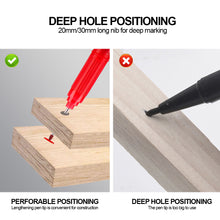 Load image into Gallery viewer, 20/30mm Long Head Marker Multi-purpose Woodworking Decoration Deep Hole Marker Pen Red/Black/Blue/Green Ink