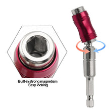 Load image into Gallery viewer, Magnetic Screw Drill Tip Screwdriver Bits Drill Hand Tools Drill Bit Extension Rod Quick Change Locking Bit Holder Drive Guide Woodworking Tools