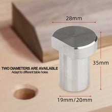 Load image into Gallery viewer, 19mm 20mm Aluminum Alloy Workbench Peg Bench Clamp Woodworking Table Limit Block Tenon Stopper Quick Release Positioning Planing Plug