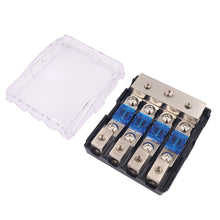 Load image into Gallery viewer, Car Mini Fuse Holder Stereo Audio AFS Fuse Holder Power Distribution Block Fuse Box Audio Modification Zinc Alloy Nickel Plating