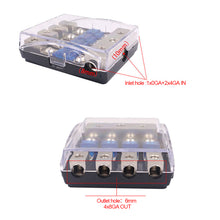 Load image into Gallery viewer, Car Mini Fuse Holder Stereo Audio AFS Fuse Holder Power Distribution Block Fuse Box Audio Modification Zinc Alloy Nickel Plating