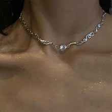 Load image into Gallery viewer, Shiny Love Diamond Angel Wing Necklace Zircon Clavicle Chain Necklace Fashion Niche Necklace Jewelry