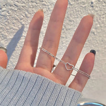 Load image into Gallery viewer, Hollow Silver Love Bracelet Simple Fashion Creative Double-layer Splicing Bracelet Hand Jewelry Accessory