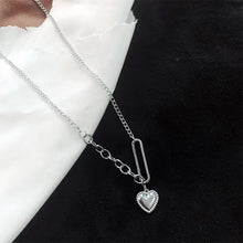 Load image into Gallery viewer, Titanium Steel Love Necklace Punk Sweater Chain Necklace Simple Love Pendant Necklace Jewelry Accessory