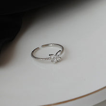 Load image into Gallery viewer, Simple Niche Zircon Shiny Butterfly Ring Opening Adjustable Alloy Ring Women Temperamental Jewelry Accessory