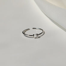 Load image into Gallery viewer, Line Hollow Silver Love Ring Opening Adjustable Alloy Ring Fashion Niche Ring Jewelry Accessory for Women