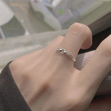 Load image into Gallery viewer, Fashion Niche Silver Circle Ring Opening Adjustable Alloy Ring Simple Ring Jewelry Accessory for Women
